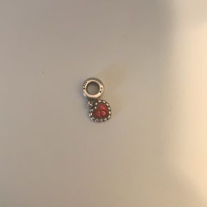 Pandora Red Enamel Heart Drop Charm